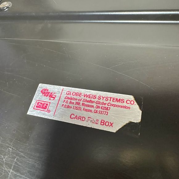 Vintage Globe-Weis Nesting Metal Storage File Boxes and Index Card Set (3) - Picture 8 of 11